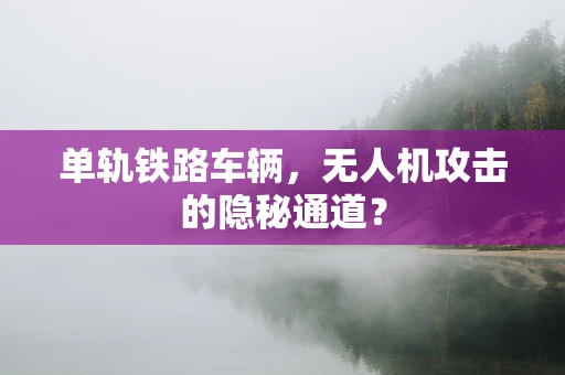 单轨铁路车辆，无人机攻击的隐秘通道？