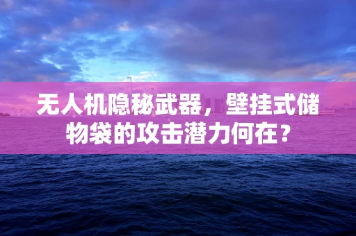 无人机隐秘武器，壁挂式储物袋的攻击潜力何在？